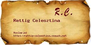 Rettig Celesztina névjegykártya